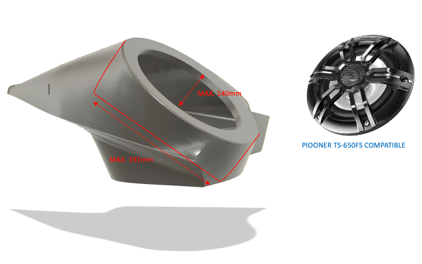 Sea Doo RXT GTX 2012-2019 Speaker and Audio System Enclosures 6.5"