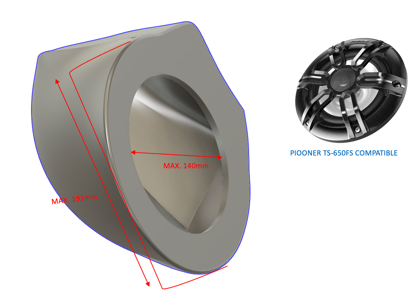 Sea doo GTX 2004-2006 Speaker and Audio System Enclosures 6.5"